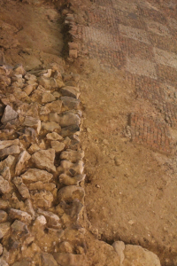 Clay, flint and limestone rubble - Brading Roman villa